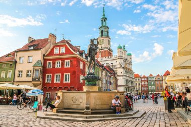 Poznan, Polonya, 30 Temmuz 2018: Poznan Eski Pazar Meydanı