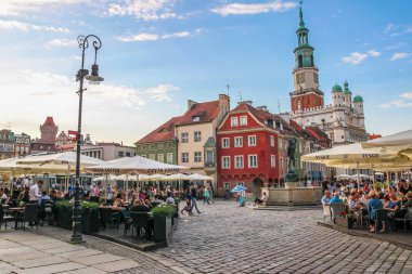 Poznan, Polonya, 30 Temmuz 2018: Poznan Eski Pazar Meydanı
