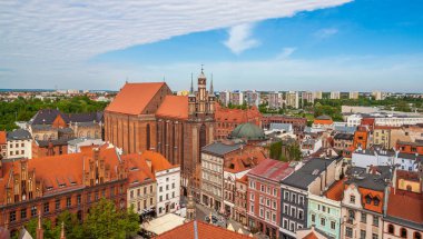Old Town ve tahıl ambarları Brda ırmak, Bydgoszcz, Polonya