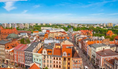 Old Town ve tahıl ambarları Brda ırmak, Bydgoszcz, Polonya