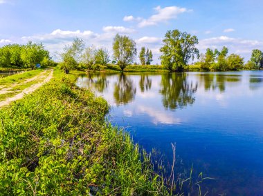 Yaz aylarında, göl kıyılarının doğal görünümü