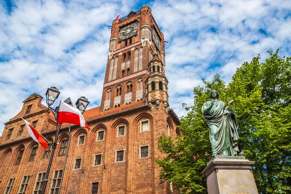 View Statue Astronomer Mikolaj Kopernik Torun Poland — Stock Photo, Image