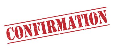 Beyaz arka plan üzerinde izole kırmızı onay damgası