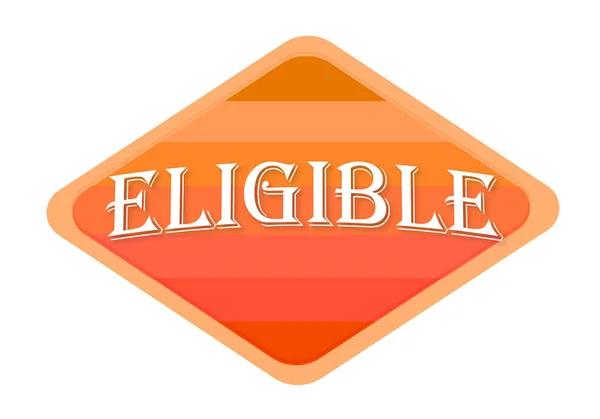 Eligible Orange Stamp Isolated White Background — Stock Photo, Image