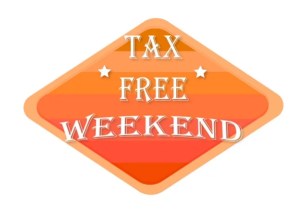 tax free weekend orange stamp isolated on white background