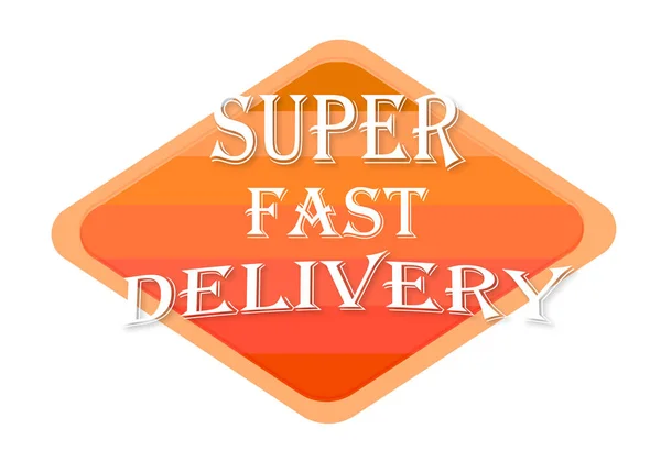 super fast delivery orange stamp isolated on white background