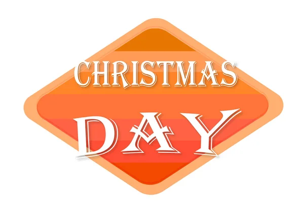 Kerstdag Oranje Stempel Geïsoleerd Witte Achtergrond — Stockfoto