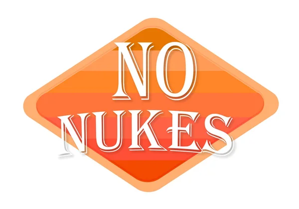 Sin Sello Naranja Nuclear Aislado Sobre Fondo Blanco — Foto de Stock