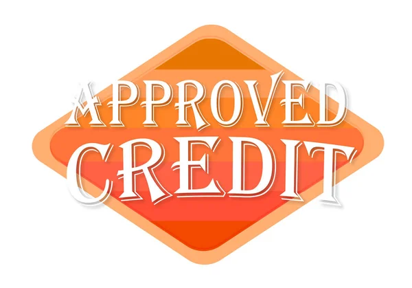 approved credit orange stamp isolated on white background