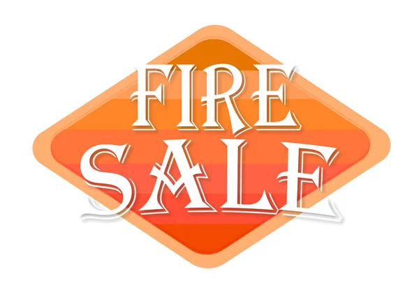 fire sale orange stamp isolated on white background