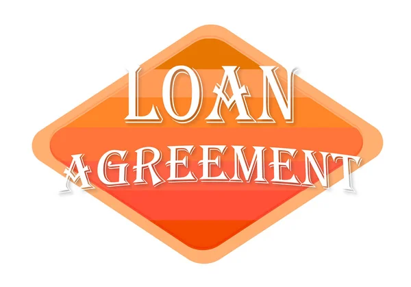 loan agreement orange stamp isolated on white background