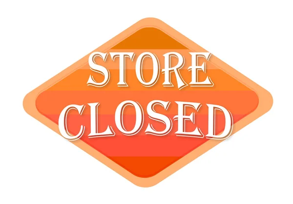 Store Closed Orange Stamp Isolated White Background — Stock Photo, Image