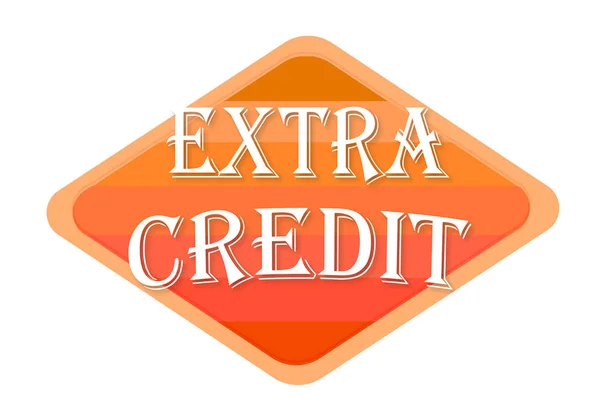 extra credit orange stamp isolated on white background