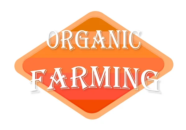 Organic Farming Orange Stamp Isolated White Background — Stock Photo, Image