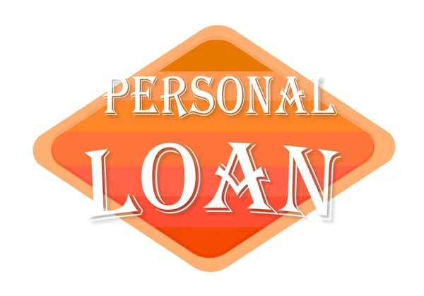 Personal Loan Orange Stamp Isolated White Background — Stock Photo, Image