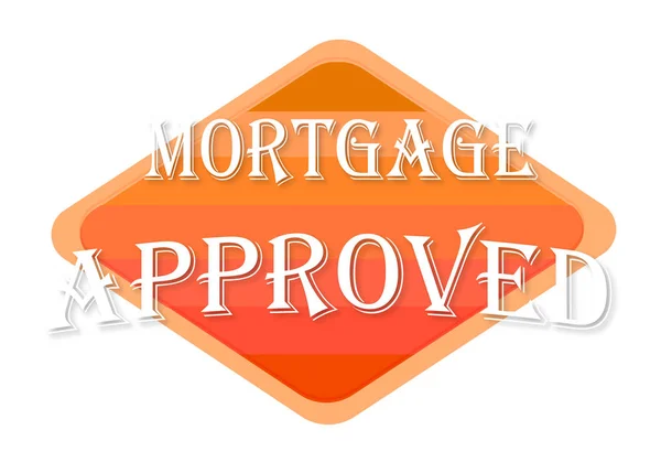 mortgage approved orange stamp isolated on white background