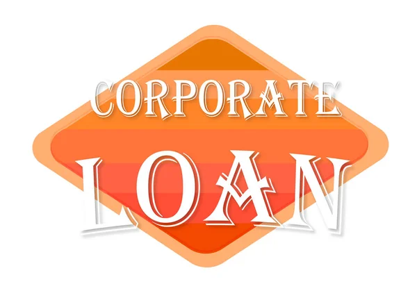 Corporate Loan Orange Stamp Isolated White Background — Stock Photo, Image