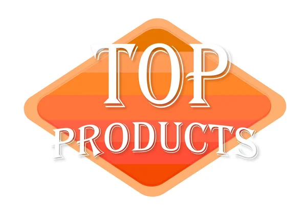 Top Products Orange Stamp Isolated White Background — Stock Photo, Image