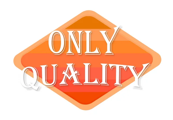 Only Quality Orange Stamp Isolated White Background — Stock Photo, Image