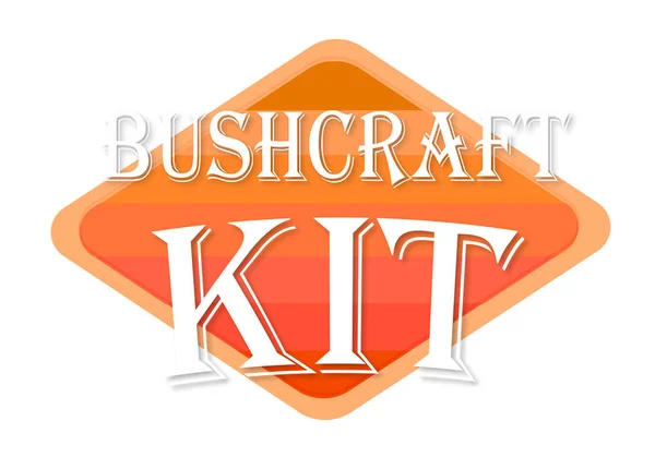 Bushcraft Kit Orange Stamp Isolated White Background — Stock Photo, Image