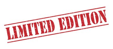 Beyaz arka plan üzerinde izole sınırlı sayıda kırmızı pul