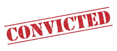 Beyaz arka plan üzerinde izole kırmızı pul mahkum