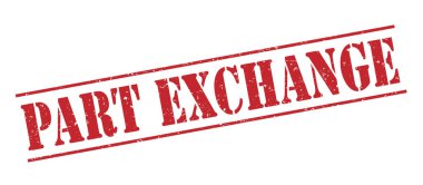 Beyaz arka plan üzerinde izole parçası exchange kırmızı pul