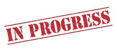 Beyaz arka plan üzerinde izole ilerleme kırmızı pul