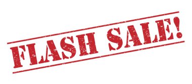 Beyaz arka plan üzerinde izole flash Satılık kırmızı pul