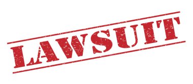 Beyaz arka plan üzerinde izole dava kırmızı pul