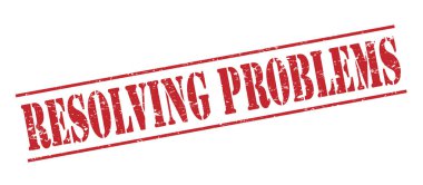 Beyaz arka plan üzerinde izole sorunlar kırmızı pul çözme