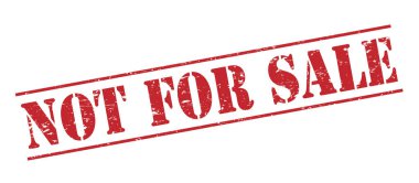 değil beyaz arka plan üzerinde izole Satılık kırmızı kaşe