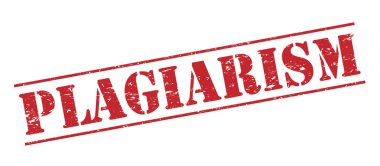 Beyaz arka plan üzerinde izole intihal kırmızı pul