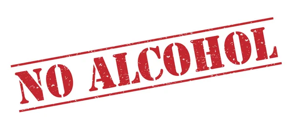 Nincs Alkohol Piros Pecsét Elszigetelt Fehér Background — Stock Fotó