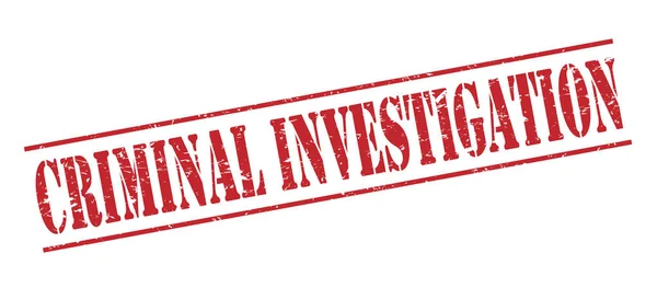 Criminal Investigation Red Stamp Isolated White Background — Stock Photo, Image