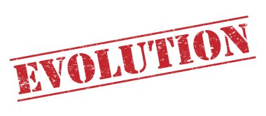 Beyaz arka plan üzerinde izole evrim kırmızı pul