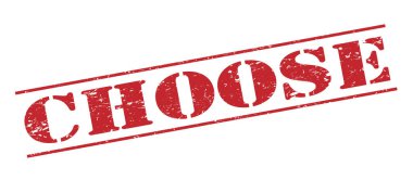 Beyaz arka plan üzerinde izole kırmızı damga seçin