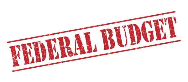 Beyaz arka plan üzerinde izole federal bütçe kırmızı pul