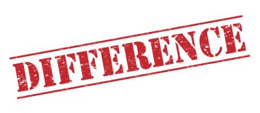 Beyaz arka plan üzerinde izole fark kırmızı pul