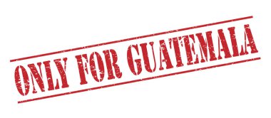 Sadece beyaz zemin üzerine izole guatemala kırmızı kaşe