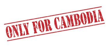 Sadece beyaz zemin üzerine izole Kamboçya kırmızı kaşe