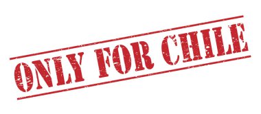 Sadece beyaz zemin üzerine izole Şili kırmızı kaşe