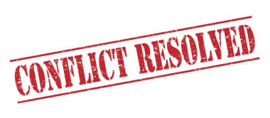 Beyaz arka plan üzerinde izole kırmızı pul çakışma çözüldü