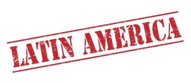 Beyaz arka plan üzerinde izole latin Amerika kırmızı pul