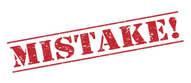 hata! Beyaz arka plan üzerinde izole kırmızı pul