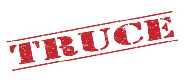 Beyaz arka plan üzerinde izole ateşkes kırmızı pul