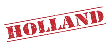 Beyaz arka plan üzerinde izole holland kırmızı pul