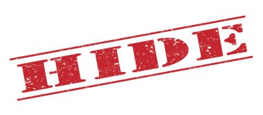 Beyaz arka plan üzerinde izole kırmızı pul gizle