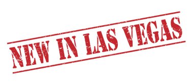 beyaz zemin üzerine kırmızı pul izole las Vegas'ta yeni