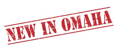 Beyaz arka plan üzerinde izole omaha kırmızı pul yenilikler